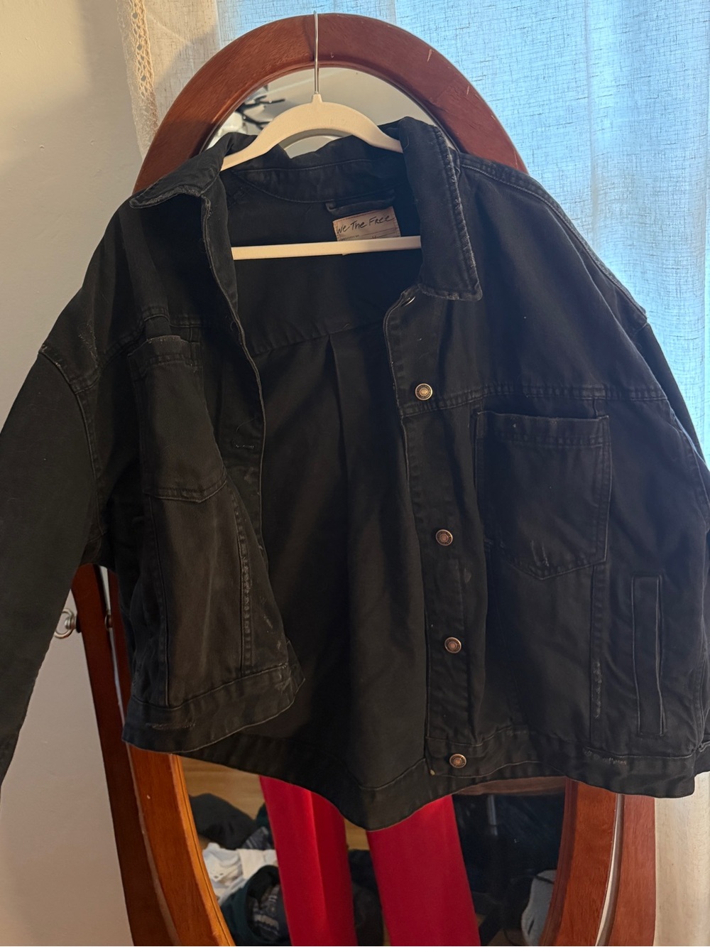 Free People Women's Denim Jacket - Classic Boxy Style